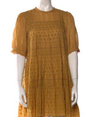 Yellow Doen Nerine Lace Mini Dress Size Small
